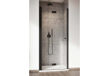 Door shower for recess installation Radaway Nes 8 Black DWB 80, left, folding, glass transparent, 800x2000mm, black profil