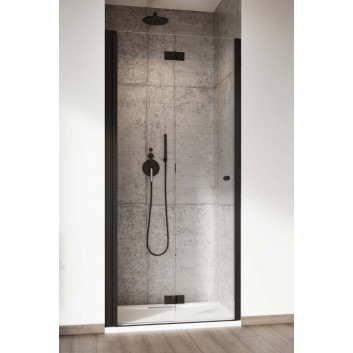 Door shower for recess installation Radaway Nes 8 Black DWS I 140, left, glass transparent, 1400x2000mm, black profil