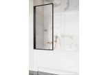 Parawan nawannowy Radaway Nes Black PNJ I Frame, lewy, glass transparent, black ramka, 60x150cm, black profil