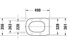 Seat WC Duravit D-Code Vital, 49x36cm, white