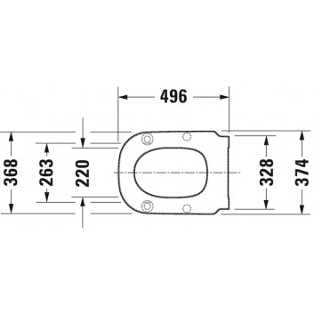 Seat WC Duravit D-Code Vital, with soft closing, zdejmowana, 49x36cm, white