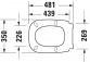 Seat WC Duravit D-Code Vital, odbojnik kątowy, long hinge, 50x37cm, white