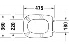 Seat WC Duravit D-Code Compact, 48x36cm, white