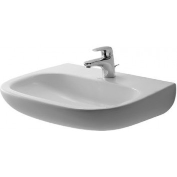 Washbasin wall mounted Duravit D-Code Med, 45x34cm, otwór pod baterię, without overflow, white