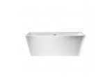 Bathtub freestanding Corsan Iseo 170 cm wallmounted, white