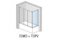 Side panel for bath screen SanSwiss TOP-Line 80 cm, silver mat, transparent glass