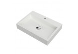 Omnires Marble+ washbasin 60x42 cm countertop rectangular white 