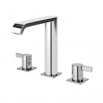 Washbasin faucet 2-hole Bruma Breeze, standing, without pop, chrome