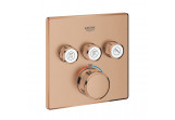 Mixer thermostatic Grohe Grohtherm SmartControl, 3-receivers wody, brushed warm sunset