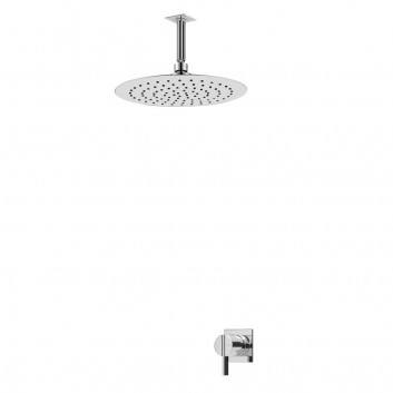 Shower set Bruma Breeze, concealed, overhead shower with arm ściennym 350mm, chrome