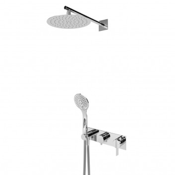 Shower set Bruma Breeze, concealed, overhead shower with arm ściennym 350mm, chrome