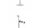 Shower set Bruma Breeze, concealed, overhead shower with arm ściennym 350mm, handshower 3-functional, chrome