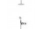 Shower set Bruma Breeze, concealed, mixer thermostatic, overhead shower with arm ściennym 350mm, handshower 3-functional, chrome