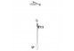 Shower set Bruma Breeze, concealed, mixer thermostatic, overhead shower with arm ściennym 350mm, handshower 3-functional, chrome