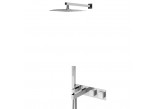 Shower set Bruma Adamastor, concealed, overhead shower 250x250mm with arm ściennym 350mm, handshower 1-functional, chrome