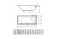Bathtub rectangular Massi Bonta, 140x75cm, for built-in, white
