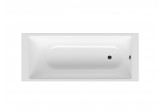 Bathtub rectangular Massi Elega, 140x70cm, for built-in, acrylic, white
