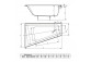 Corner bathtub Massi Furdo, 160x100cm, right, for built-in, acrylic, white