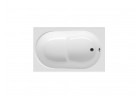 Bathtub rectangular Massi Kuge, 130x75cm, for built-in, acrylic, white