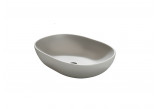 Countertop washbasin Massi Doti, oval, 60x43cm, without overflow, black mat