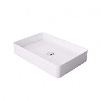 Countertop washbasin Massi Doti, oval, 60x43cm, without overflow, szary mat