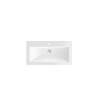 Recessed washbasin Massi Kerma, rectangular, 49x42cm, konglomeratowa, without overflow, white