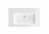 Vanity washbasin Massi Eno, rectangular, 70x50cm, konglomeratowa, z overflow, white
