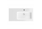 Vanity washbasin Massi Eno with top, right, rectangular, 95x50cm, konglomeratowa, z overflow, white
