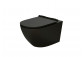 Bowl WC hanging Massi Decos Rimless, bezrantowa, 55x36cm, soft-close WC seat, black mat