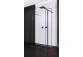 Panel Walk-In Radaway Modo New Black II 70, 68.5-69.5x200cm, czarne, glass transparent