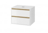 Cabinet pod umywalkę Excellent Tuto, 80x49cm, 2 szuflady white/oak