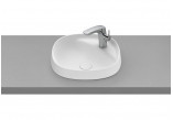 Countertop washbasin Roca Beyond, 45x45cm, Finceramic, without overflow, white