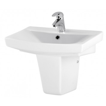 Vanity washbasin Cersanit Carina, 70x44cm, z overflow, white