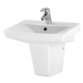 Vanity washbasin Cersanit Carina, 60x42cm, z overflow, white