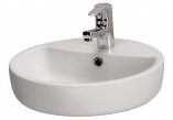 Under-countertop washbasin Cersanit Caspia, 55x41cm, oval, z overflow, white