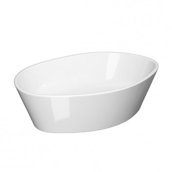 Countertop washbasin Cersanit Caspia Ring, 44x44cm, round, z overflow, white