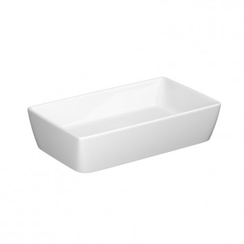 Countertop washbasin Cersanit City, 53x35cm, oval, without overflow, white