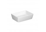 Countertop washbasin Cersanit City, 60x36cm, rectangular, without overflow, korek click-clack, white
