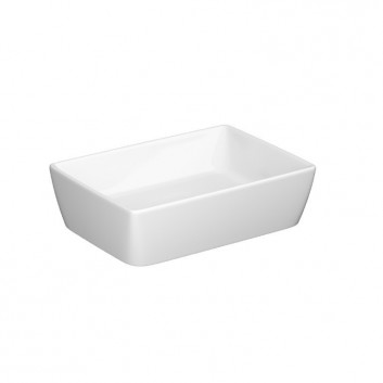 Countertop washbasin Cersanit City, 60x36cm, rectangular, without overflow, korek click-clack, white