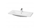 Countertop washbasin Cersanit City, 50x36cm, rectangular, without overflow, korek click-clack, white