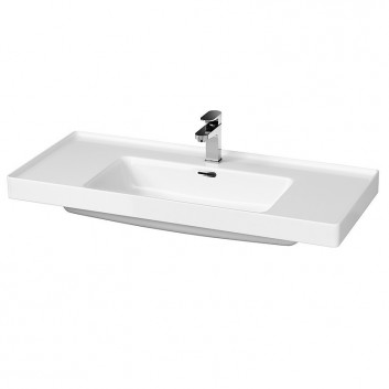 Vanity washbasin Cersanit Como, 100x46cm, rectangular, z overflow, white