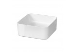 Countertop washbasin Cersanit City, 50x36cm, rectangular, without overflow, korek click-clack, white