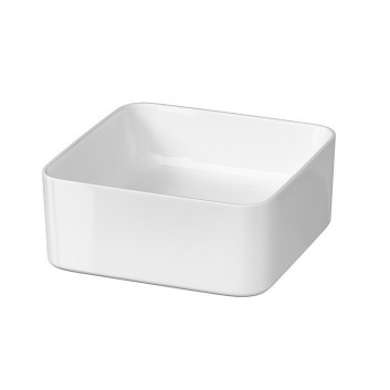 Countertop washbasin Cersanit City, 50x36cm, rectangular, without overflow, korek click-clack, white