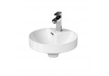 Countertop washbasin Cersanit Crea, 38x38cm, round, without overflow, white
