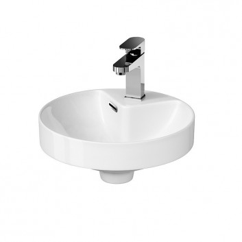 Countertop washbasin Cersanit Crea, 38x38cm, round, without overflow, white