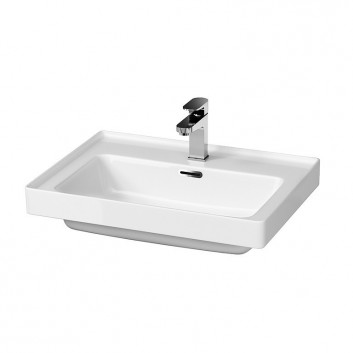 Vanity washbasin Cersanit Crea, 100x46cm, rectangular, z overflow, white