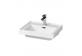 Vanity washbasin Cersanit Crea, 50x40cm, rectangular, z overflow, white