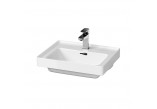 Vanity washbasin Cersanit Crea, 60x45cm, rectangular, z overflow, white