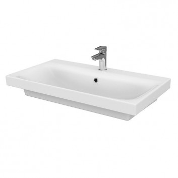 Vanity washbasin Cersanit Iryda, 80cm, rectangular, z overflow, white