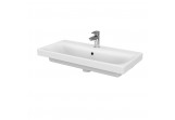 Vanity washbasin Cersanit Moduo Slim, 80cm, rectangular, z overflow, white